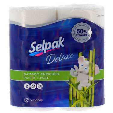 2 Super Absorbent Towels Enriched with Selpak Bamboo