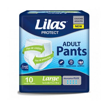 10 Lilac Adult Diapers Size L