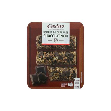 6 Barres Céréalières Riz & Blé Complet Chocolat Casino 125g