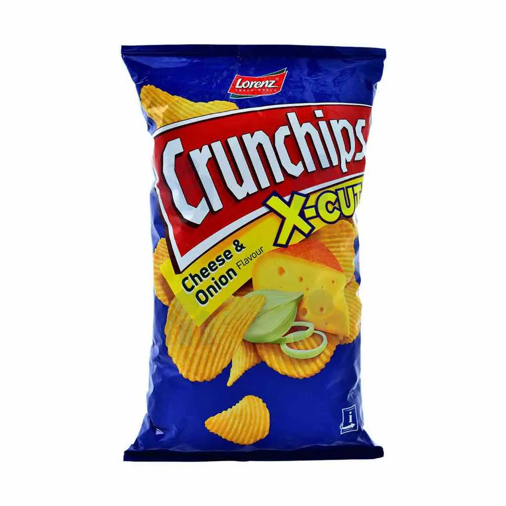 Chips Fromage et Oignon Crunchips X-Cut Lorenz 85 g