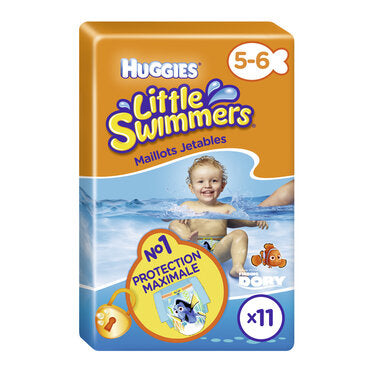 11 Maillots de Bain Jetables Little Swimmers Huggies T5/6(12-18 kg )