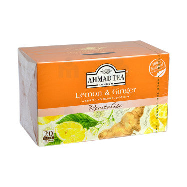Lemon &amp; Ginger Ahmad Tea 20 Sachets 40g