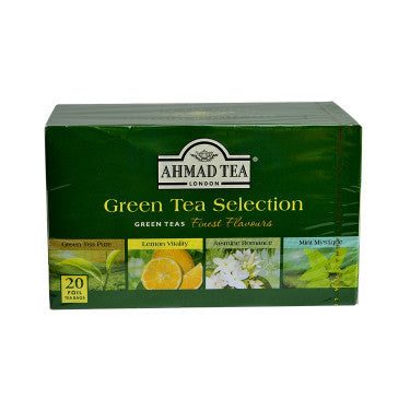 Flavored Green Teas Selection Ahmad Tea 20 Sachets 40 g 