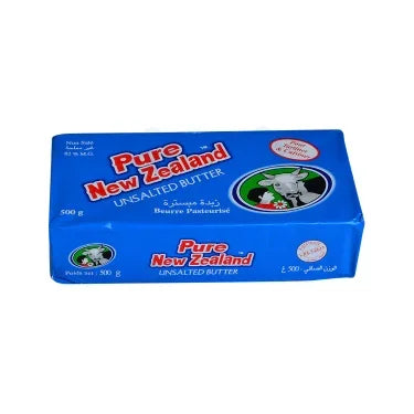 Pure New Zealand 82% Fat Pasteurized Unsalted Butter 500 g