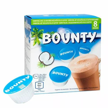 8 Bounty Dolce Gusto Hot Chocolate Capsules 
