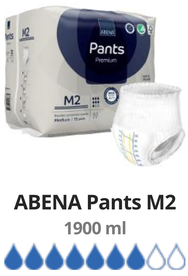 15 Couches Culotte pour adulte Abena Premiun Taille M2 (80 -110 cm)