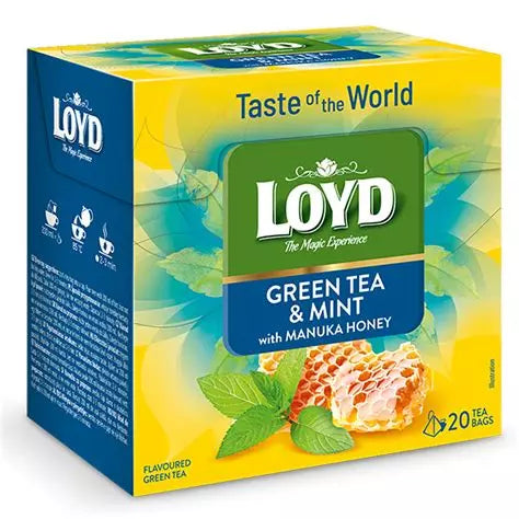 Thé Vert à la Menthe et au Miel de Manuka LOYD 20 Sachets Pyramides 34g