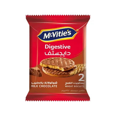 2 Biscuits Digestive Chocolat au lait  McVities 33g
