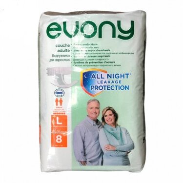 8 Adult Diapers Evony Size L