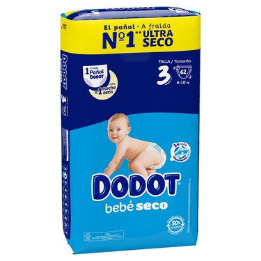 62 Diapers Dodot T3 (6-10 kg)