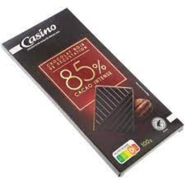 Chocolat Noir Dégustation  85% de Cacao Intense Casino 100g