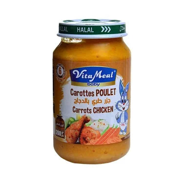 Carottes Poulet Sans Gluten ni Lactose Vitameal Baby 200g