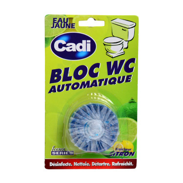 Bloc WC Automatique Fraîcheur Citron Cadi 50g