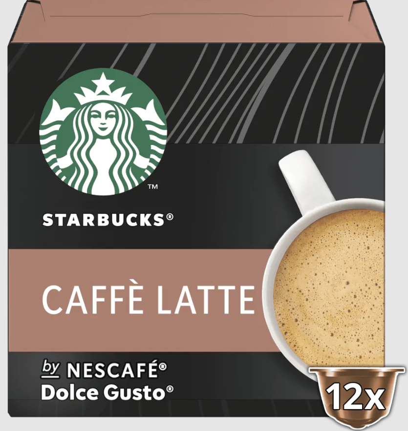 12 Capsules Caffè Latte Starbucks by Dolce Gusto