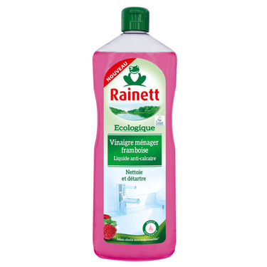 Liquide Nettoyant Anti-Calcaire Ecologique Vinaigre Framboise Rainett  1 L