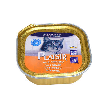 Pâté Goût Poulet pour Chat Stérilisé Les Repas Plaisir 100g