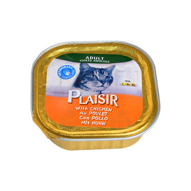 Chicken Flavor Pâté for Adult Cats Pleasure Meals 100g