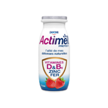 Yaourt à Boire  Actimel Protect Saveur Fraise Danone 100 g