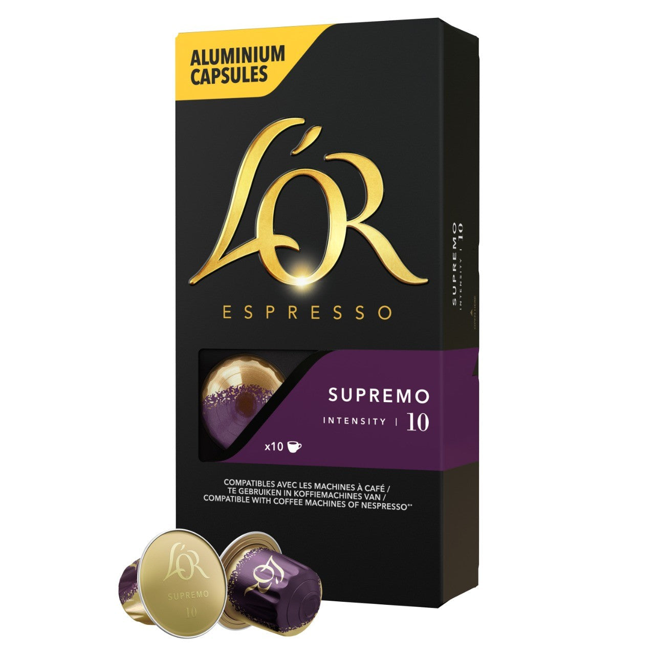10 Nespresso Capsules Café l'Or Espresso Supremo