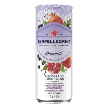 Boisson Gazeuse  Momenti Aromatisée Grenade Cassis San Pellegrino 33cl