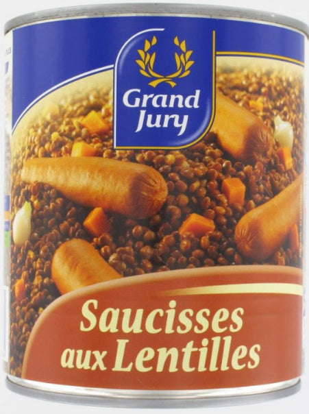 Saucisses Aux Lentilles Grand Jury 840g.