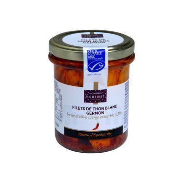 Filets de Thon Blanc Germon Bocal en Verre Monoprix Gourmet 125g