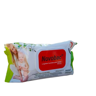 120 Novobac 0% Paraben PH 5.5 Wet Baby Wipes