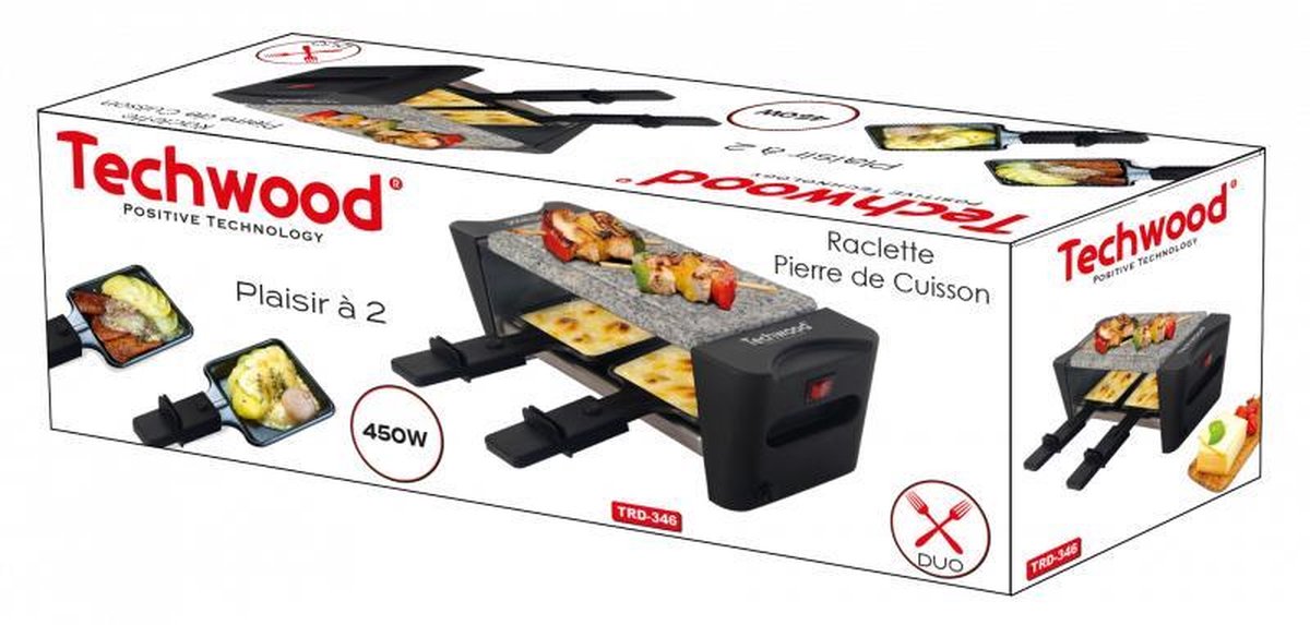 Raclette DUO TECHWOOD COOKING STONE