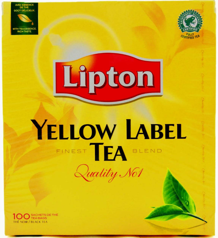 شاي أسود ليبتون العلامة الصفراء 100 كيس