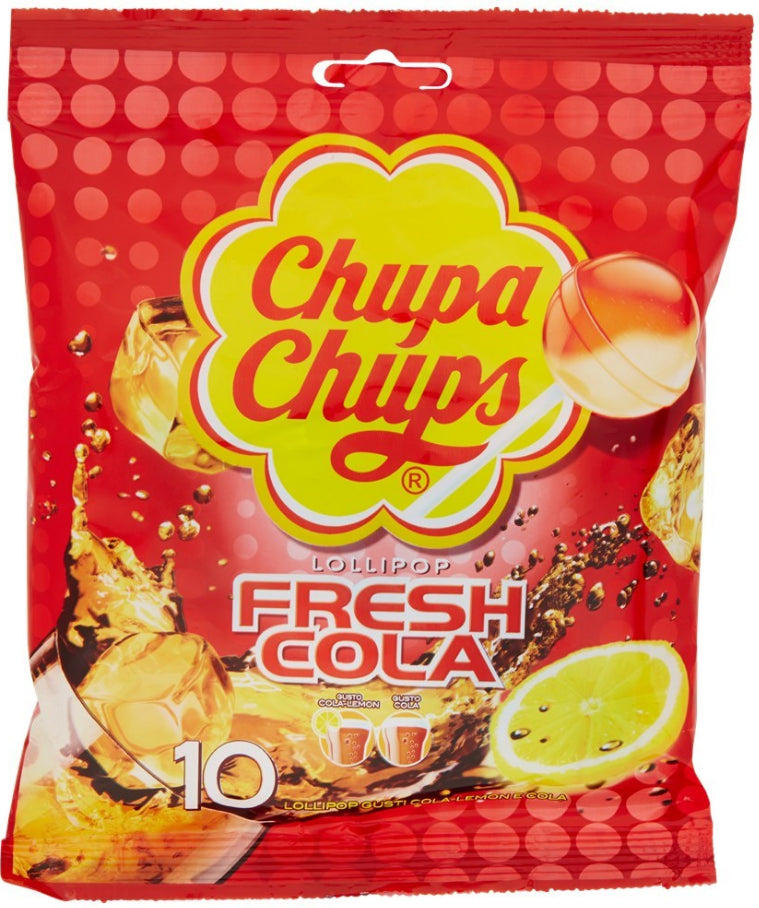 Chupa Chups Fresh Cola Lollipops 10 Units
