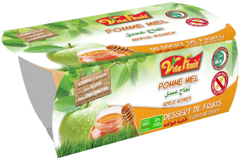 Compte Pomme Miel Dessert Sans Gluten Vital Fruit 2 x 100g