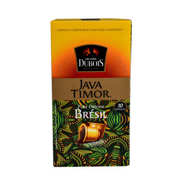 10 Nespresso Compatible Aluminum Capsules Pure Origin Brazil Java Timo Dubois Coffee