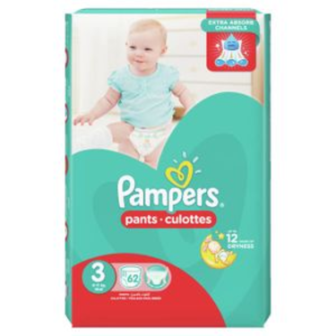 62 Baby-Dry Pampers T3 Nappies (6 - 11kg)