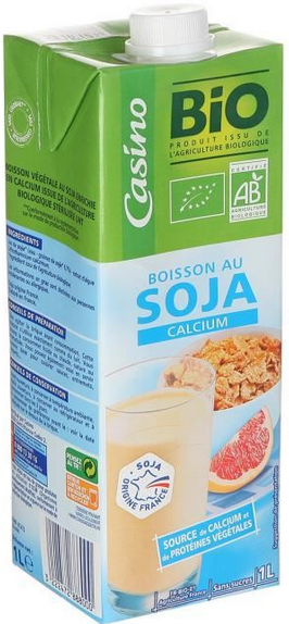 مشروب الصويا العضوي كازينو الكالسيوم 1 لتر