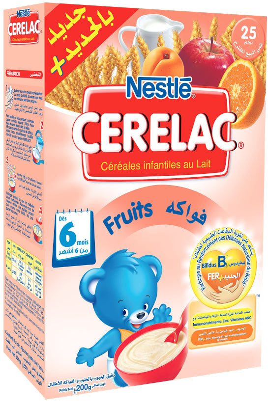 Infant Cereals With Milk and Fruits from 6 months Cérélac Nesltlé 200g