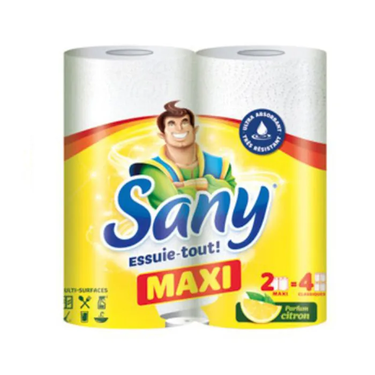 2 Multi-Surface Kitchen Towels Maxi Lemon Sany
