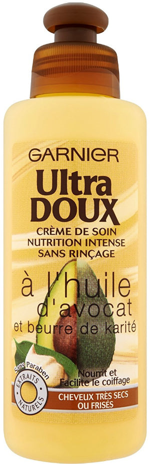 Crème de Soin Sans Rinçage Huile D'avocat et Beurre de Karité Ultra Doux 200ml