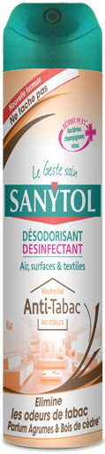 Désodorisant Désinfectant Air Surfaces & Textiles Anti-Tabac Sanytol 300ml