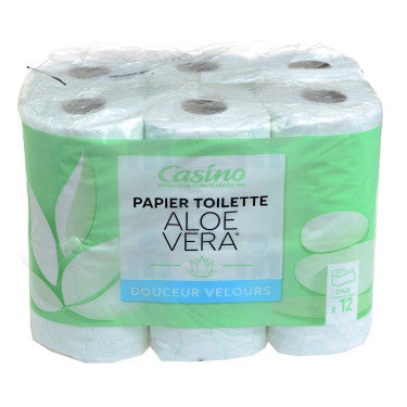 12 Toilet paper ALOE VERA 3 PLY CASINO