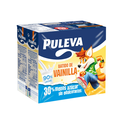 Milkshake à la Vanille 90% Lait Sans Gluten Puleva 6 x 200 ml