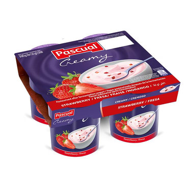 Yaourt Crémeux Fraise Sans Gluten Pascual  4x125g