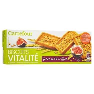 Carrefour Wheat Germ and Fig Biscuits 200 g