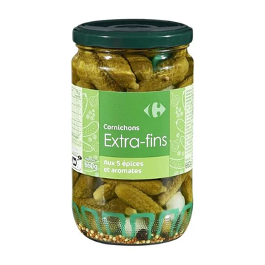 Cornichons Extra-Fins 5 Epices & Aromates Carrefour  37 Cl