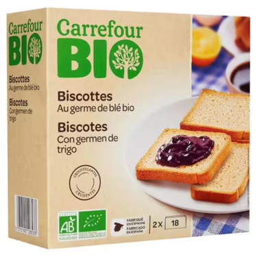 Carrefour Organic Wheat Germ Rusks 300 g