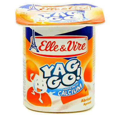 Dessert Lacté à la Pulpe d'Abricot Yaggo Elle & Vire 125 g