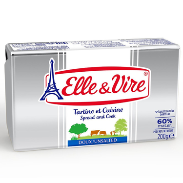 Elle &amp; Vire 60% Fat Light Butter and Soft Cooking Butter 200g