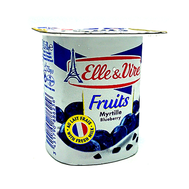 Elle &amp; Vire Blueberry Fruit Milk Dessert 125 g