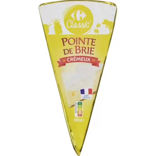 Pointe de Brie 60% Mg Classic Creamy Carrefour 200 g