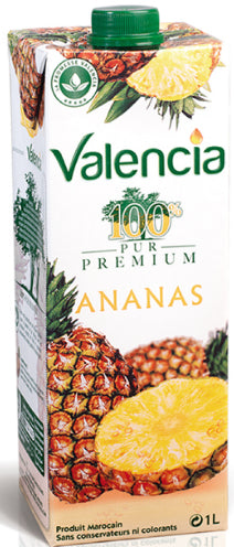 Jus 100% Pur Ananas Sans Colorants, Sans Conservateurs Valencia 1L