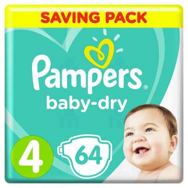 63 Baby-Dry Maxi Pampers T4 Nappies (9 - 14kg)